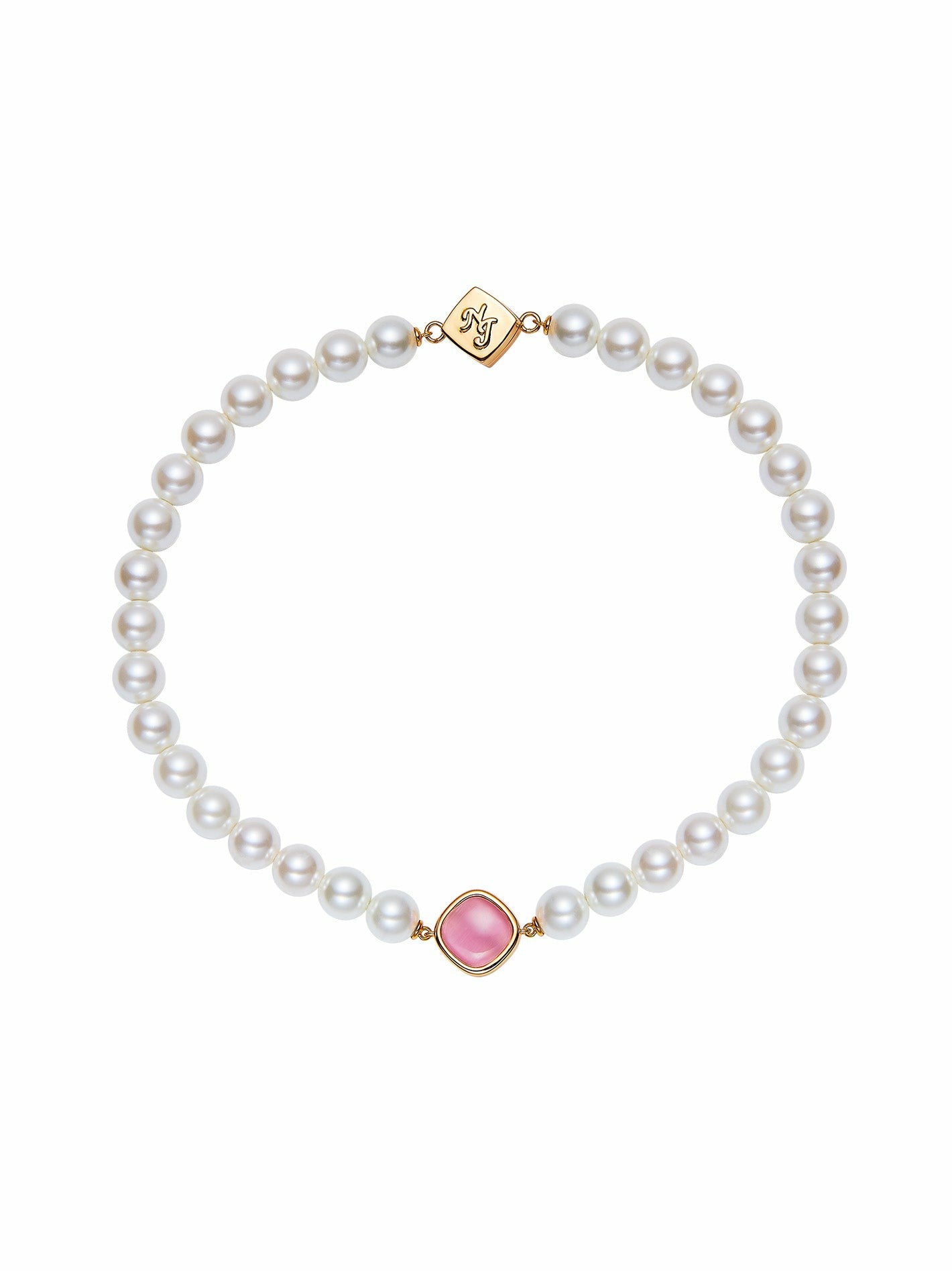 Nana Jacqueline Ilana Pearl Necklace: White Pearl Necklace for Bridal Shower White