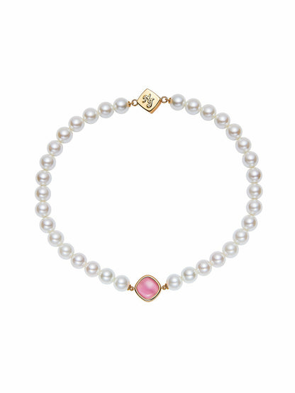 Nana Jacqueline Ilana Pearl Necklace: White Pearl Necklace for Bridal Shower White