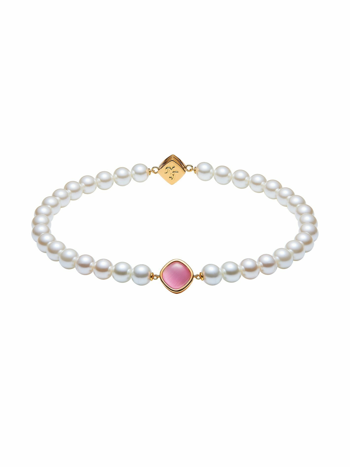 Nana Jacqueline Ilana Pearl Necklace: White Pearl Necklace for Bridal Shower White
