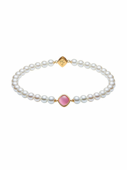 Nana Jacqueline Ilana Pearl Necklace: White Pearl Necklace for Bridal Shower White