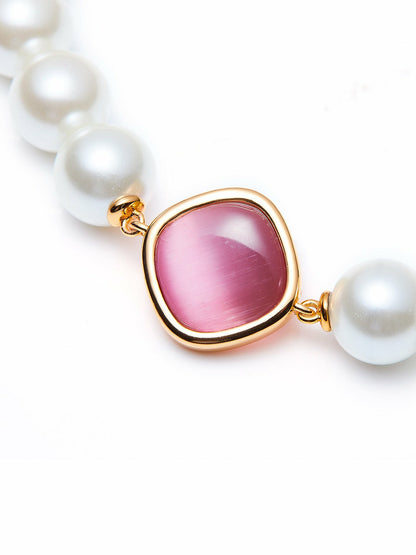 Nana Jacqueline Ilana Pearl Necklace: White Pearl Necklace for Bridal Shower White