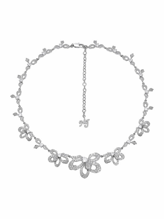 Nana Jacqueline Aurora Necklace: White Necklace for Formal Events White