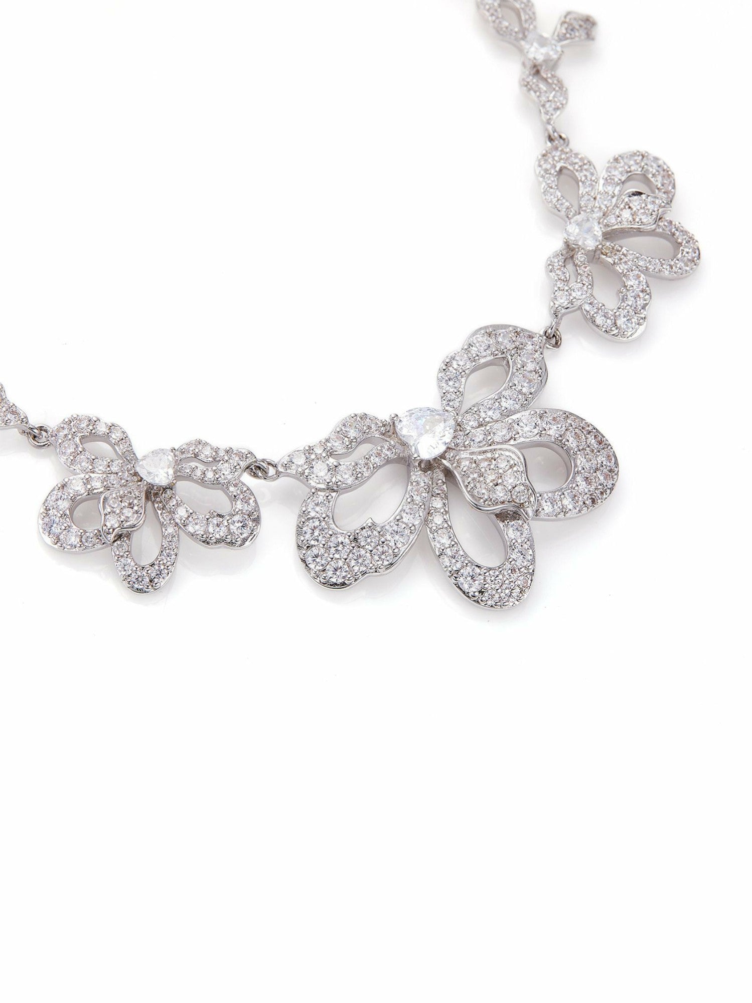 Nana Jacqueline Aurora Necklace: White Necklace for Formal Events White