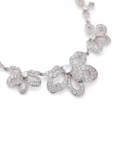 Nana Jacqueline Aurora Necklace: White Necklace for Formal Events White