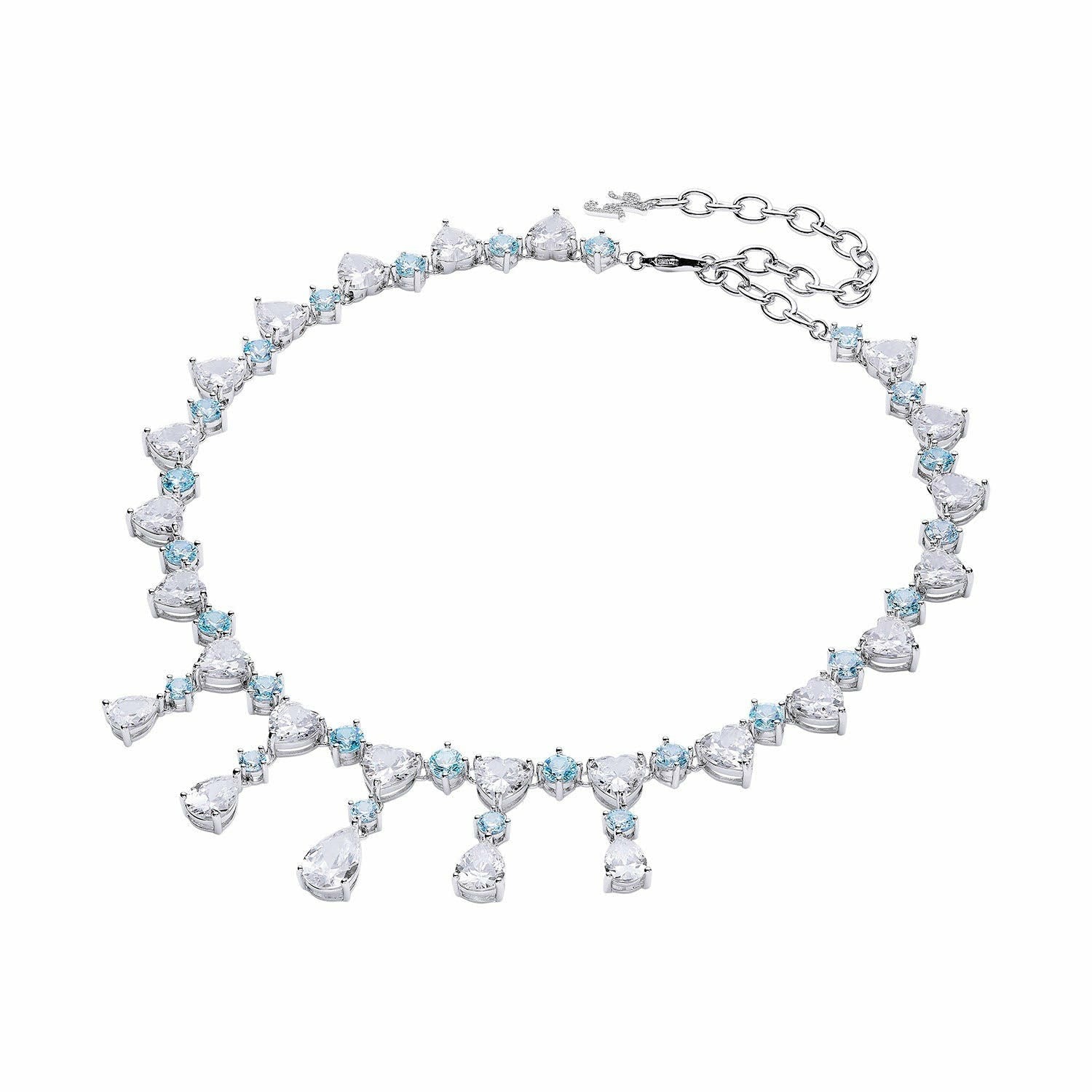 Nana Jacqueline Maya Necklace: Blue Necklace for Wedding Guest Blue