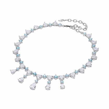 Nana Jacqueline Maya Necklace: Blue Necklace for Wedding Guest Blue