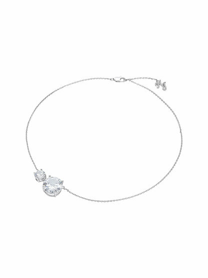 Nana Jacqueline Nadine Necklace: Silver Necklace for Wedding After-Party White
