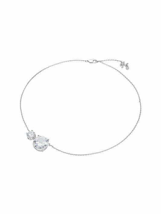 Nana Jacqueline Nadine Necklace: Silver Necklace for Wedding After-Party White