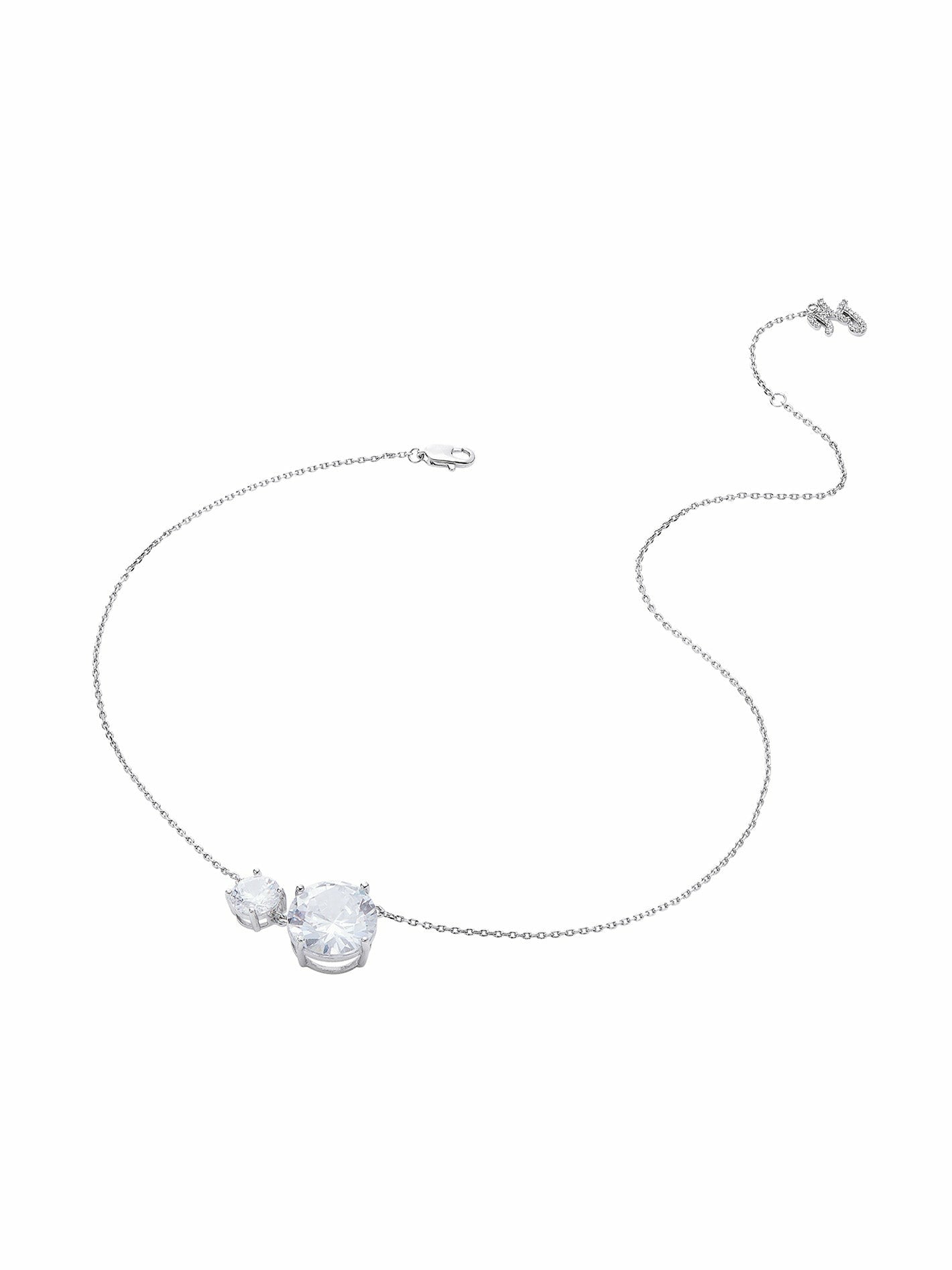 Nana Jacqueline Nadine Necklace: Silver Necklace for Wedding After-Party White