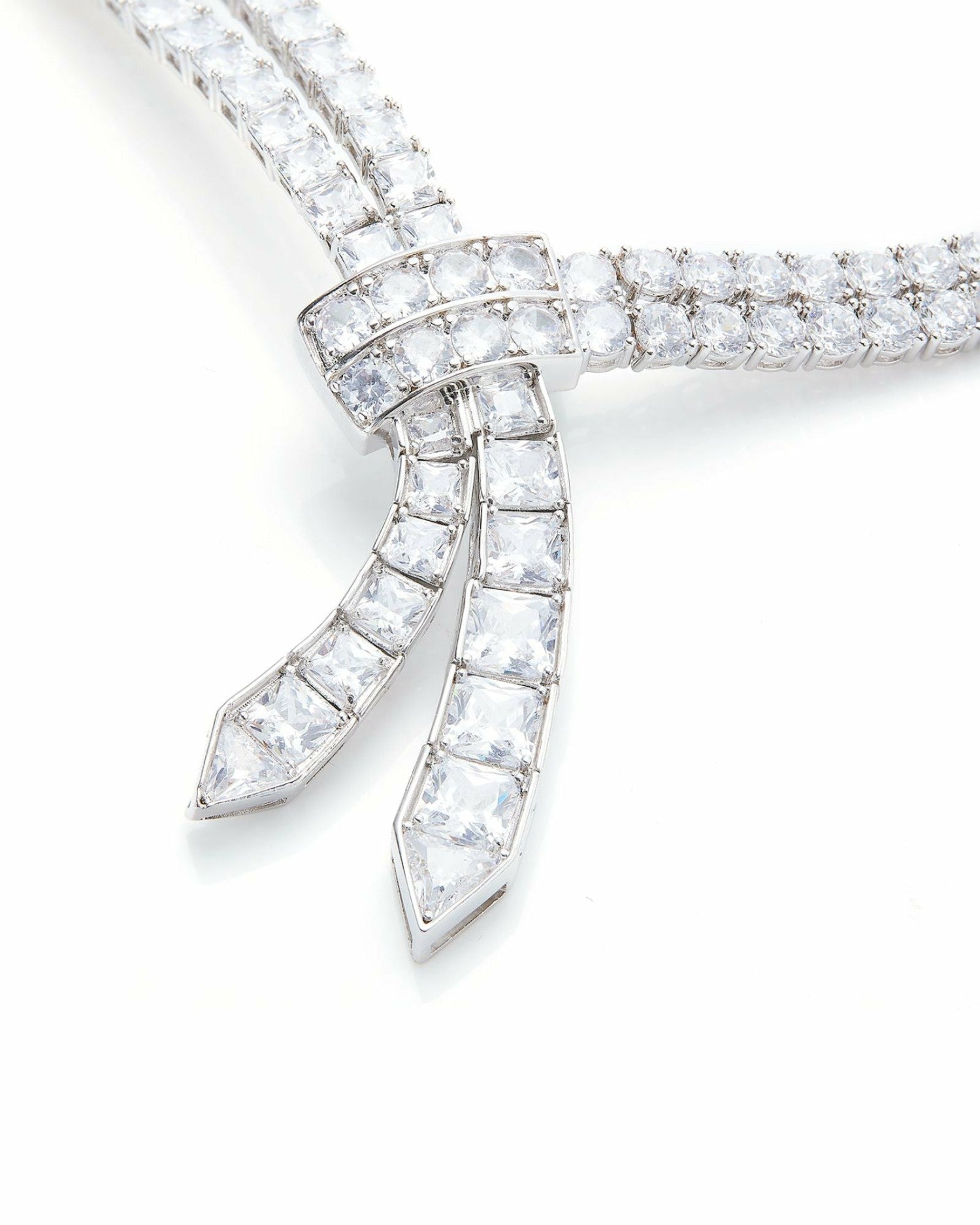 Nana Jacqueline Fiona Necklace: White Necklace for Formal Events White
