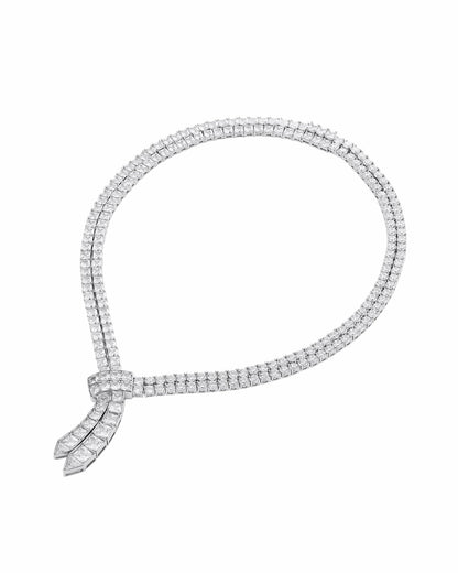 Nana Jacqueline Fiona Necklace: White Necklace for Formal Events White