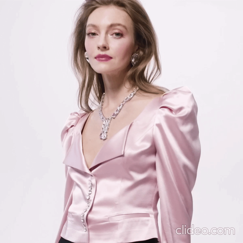 Nana Jacqueline Clara Drop Choker Necklace: Silver Choker for Wedding After-Party White