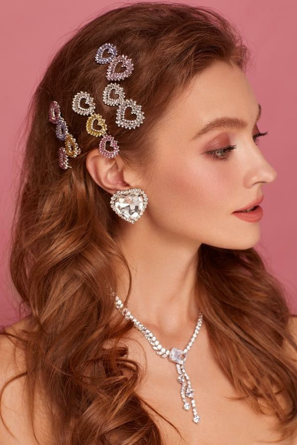 Nana Jacqueline Clara Drop Choker Necklace: Silver Choker for Wedding After-Party White