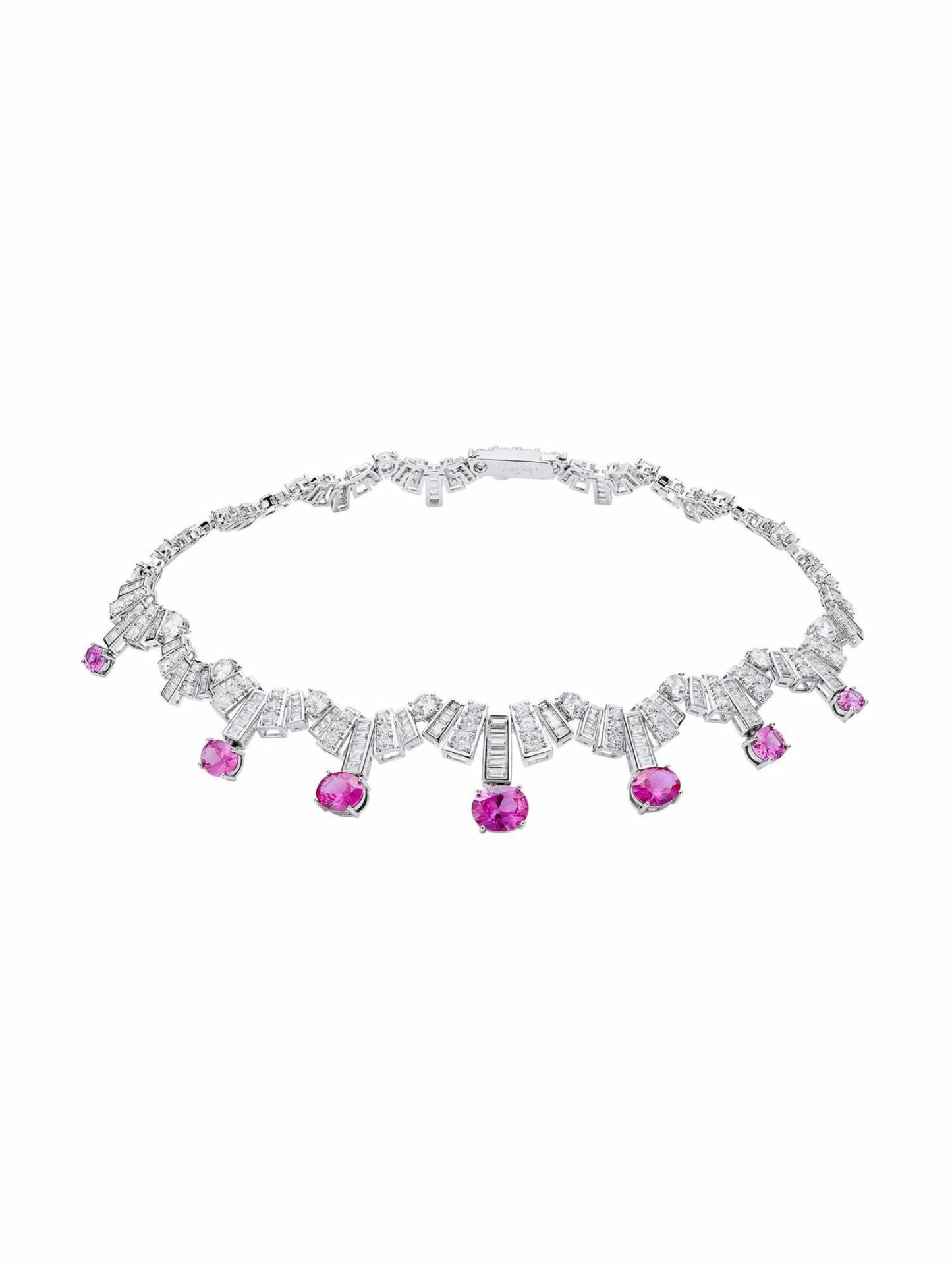 Nana Jacqueline Keira Necklace: Pink Necklace for Cocktail Party Pink
