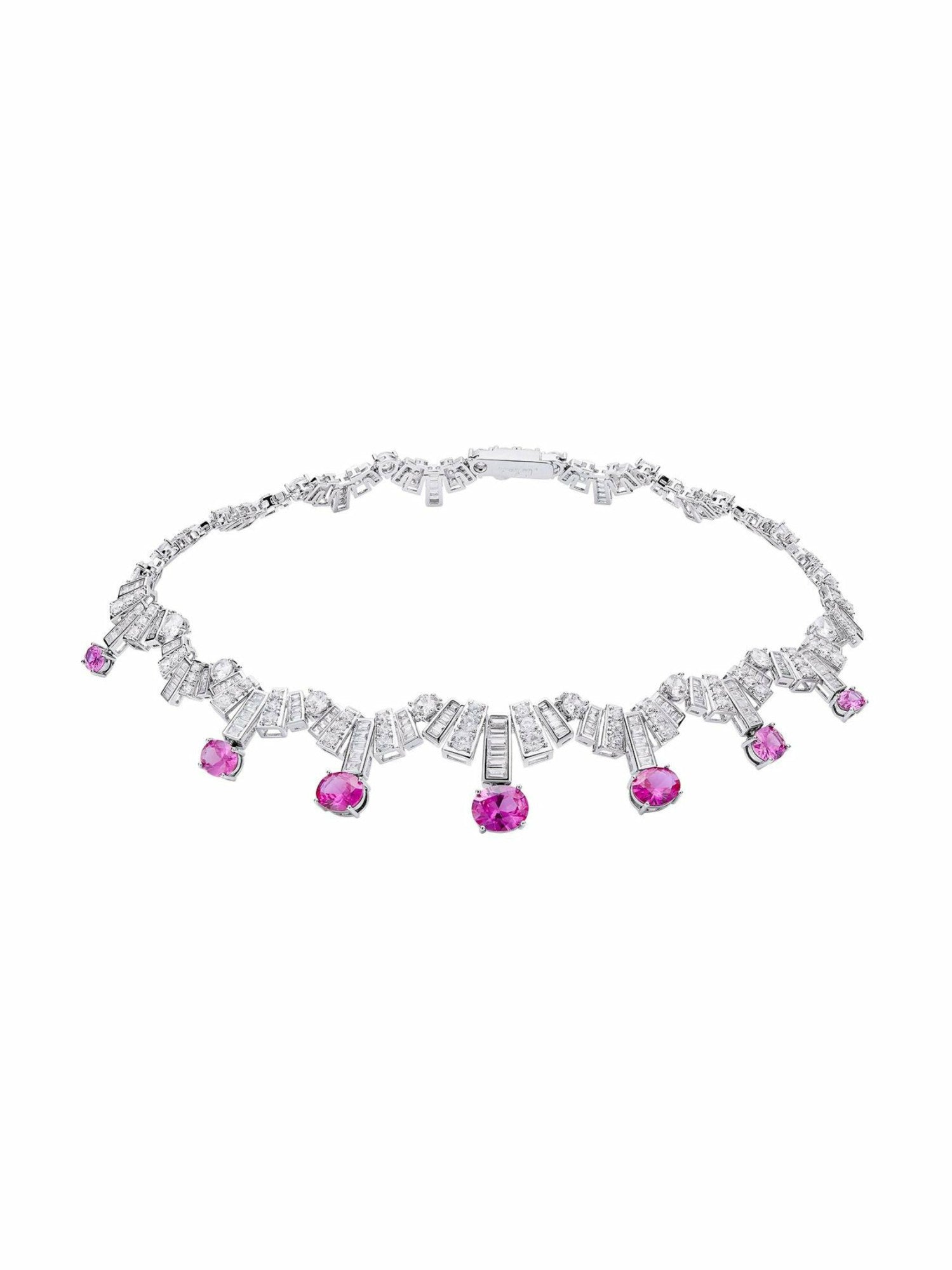 Nana Jacqueline Keira Necklace: Pink Necklace for Cocktail Party Pink