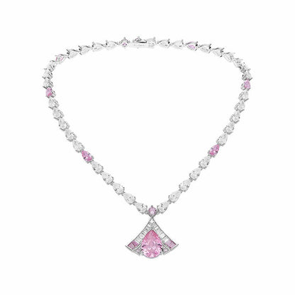 Nana Jacqueline Brigette Necklace: Pink Necklace for Wedding After-Party Pink