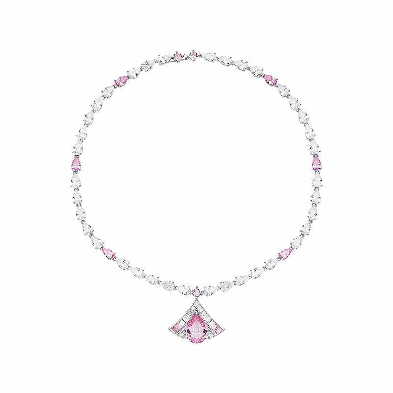 Nana Jacqueline Brigette Necklace: Pink Necklace for Wedding After-Party Pink