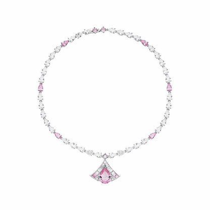 Nana Jacqueline Brigette Necklace: Pink Necklace for Wedding After-Party Pink