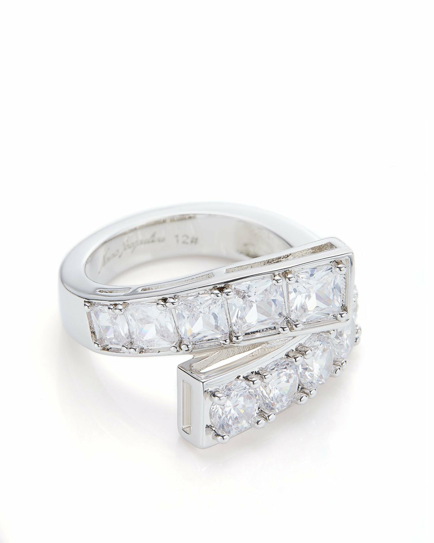 Nana Jacqueline Nicolette Ring: White Ring for Cocktail Party White