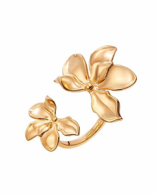 Nana Jacqueline Florence Ring: Gold Ring for Cocktail Party Gold