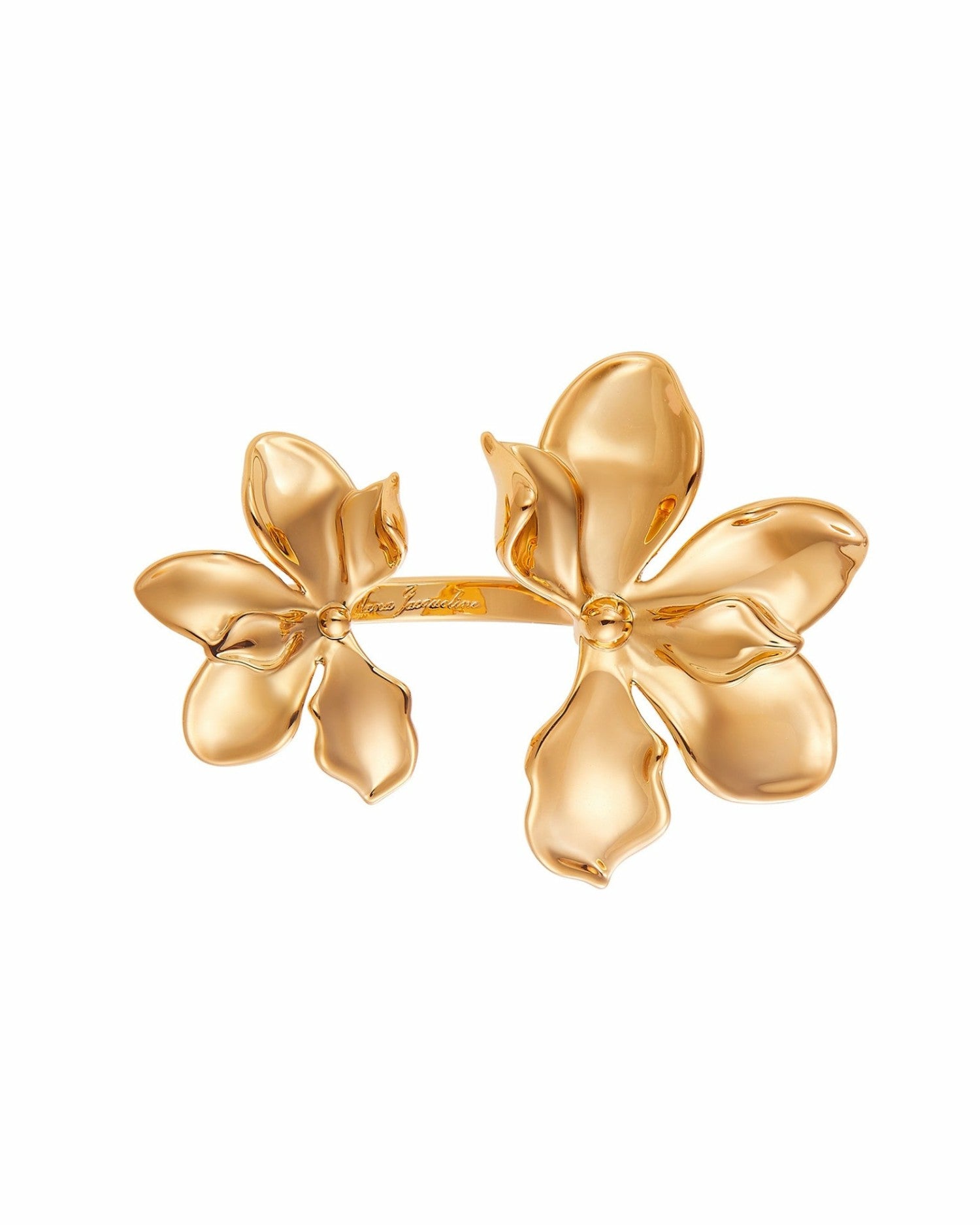 Nana Jacqueline Florence Ring: Gold Ring for Cocktail Party Gold