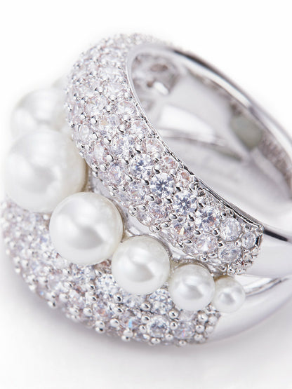 Nana Jacqueline Talia Ring: White Ring for Engagement Party White