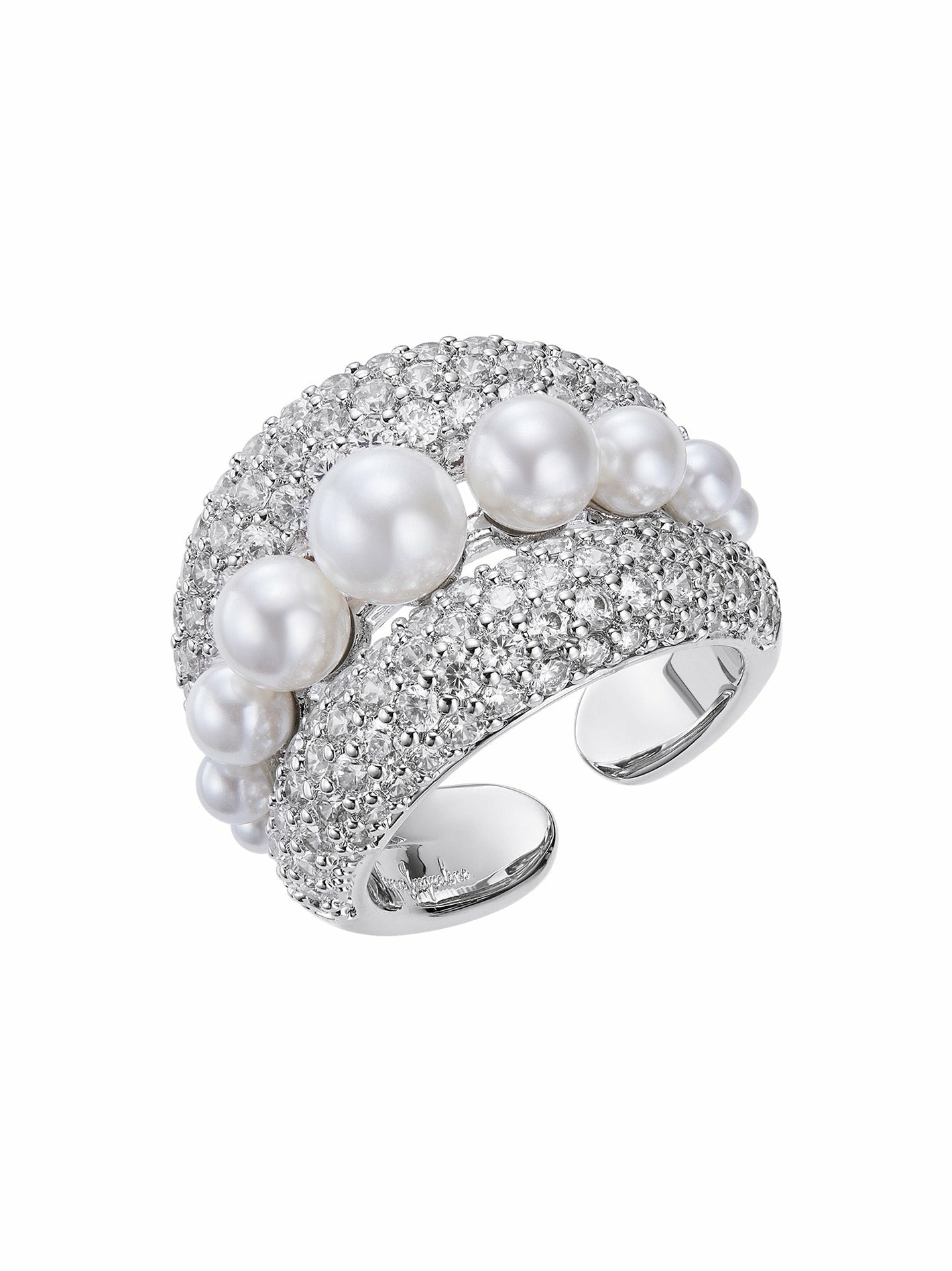 Nana Jacqueline Talia Ring: White Ring for Engagement Party White