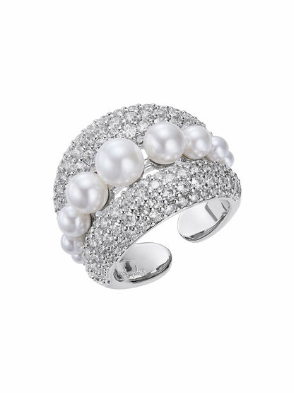 Nana Jacqueline Talia Ring: White Ring for Engagement Party White