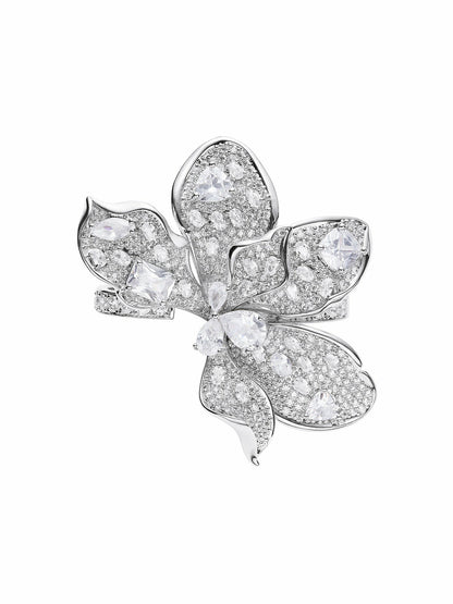 Nana Jacqueline Portia Ring: Silver Ring for Bridal Shower White