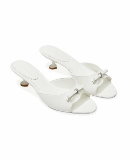 Nana Jacqueline Ella Heart Shoes: White Heels for Bridal Shower White