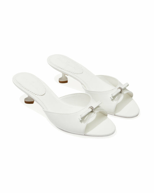 Nana Jacqueline Ella Heart Shoes: White Heels for Bridal Shower White