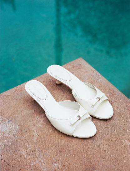Nana Jacqueline Ella Heart Shoes: White Heels for Bridal Shower White