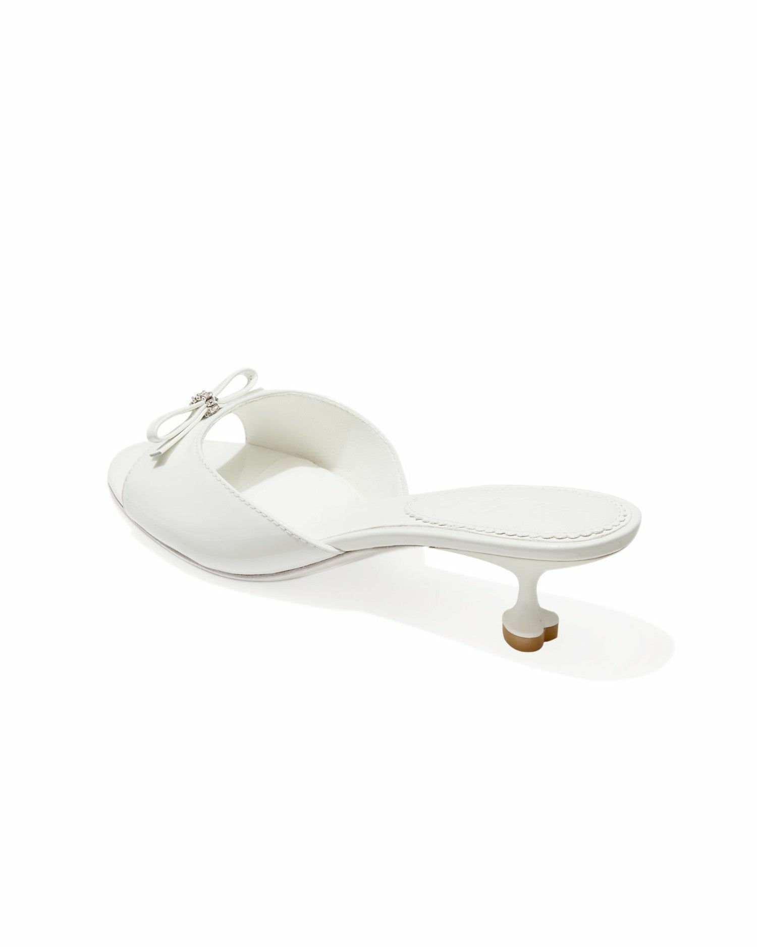 Nana Jacqueline Ella Heart Shoes: White Heels for Bridal Shower White