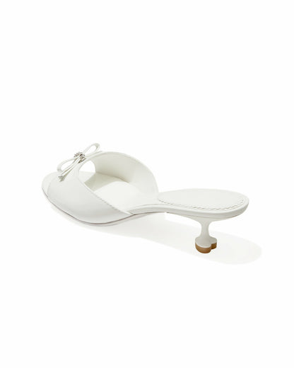 Nana Jacqueline Ella Heart Shoes: White Heels for Bridal Shower White
