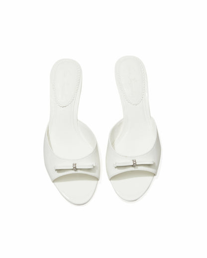 Nana Jacqueline Ella Heart Shoes: White Heels for Bridal Shower White