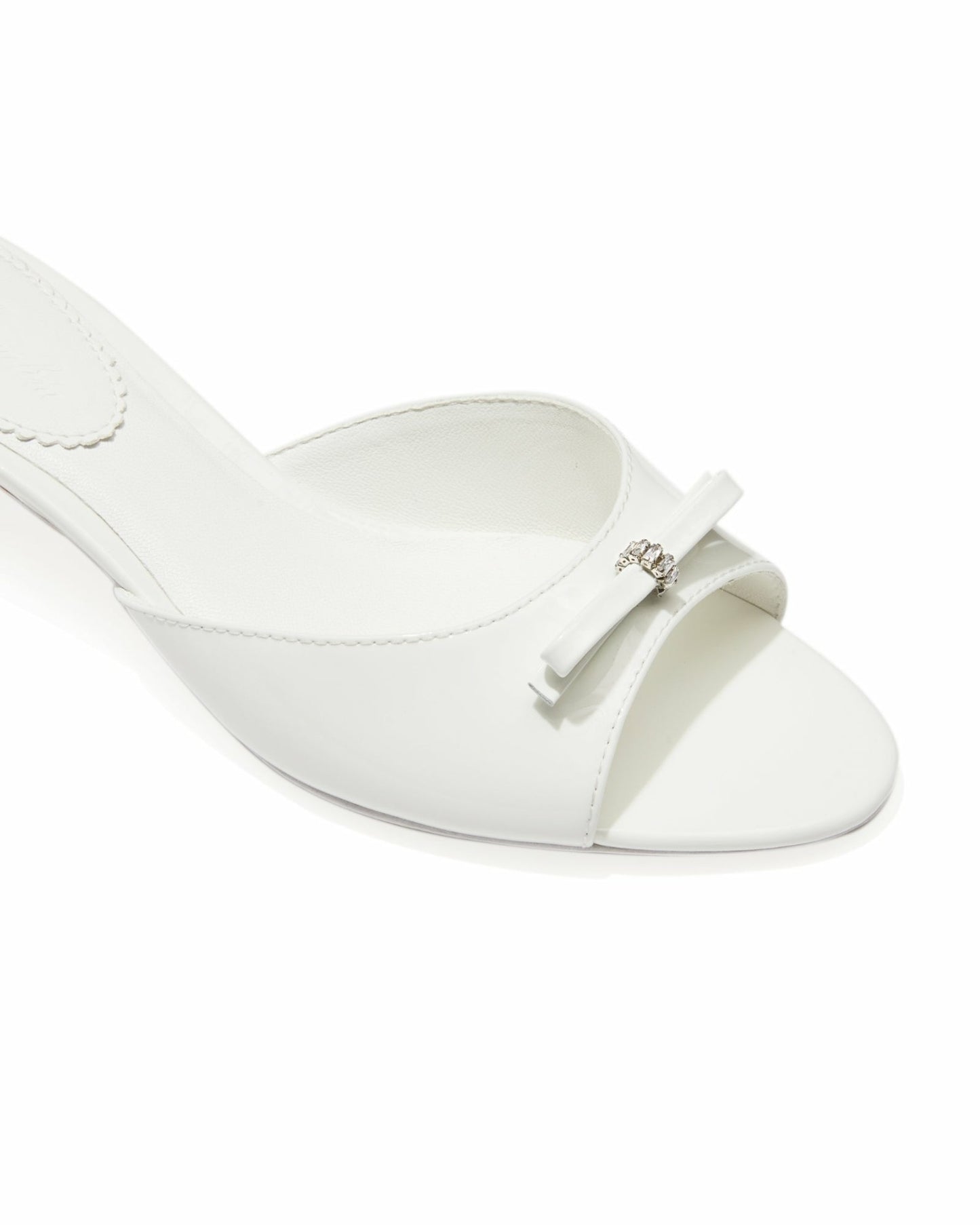 Nana Jacqueline Ella Heart Shoes: White Heels for Bridal Shower White