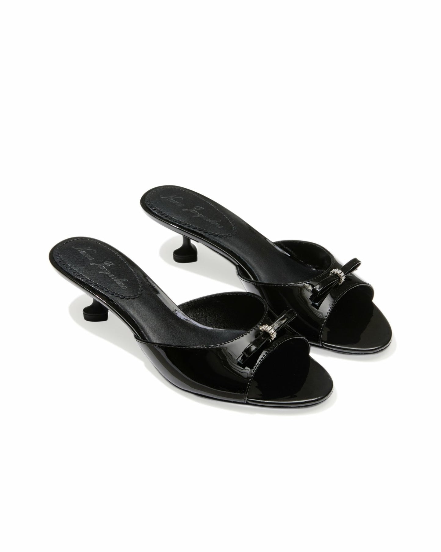 Nana Jacqueline Ella Heart Shoes: Black Heels for Date Night Black