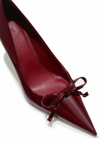 Nana Jacqueline Audrina Bow Heels: Red Heels for Cocktail Party Red