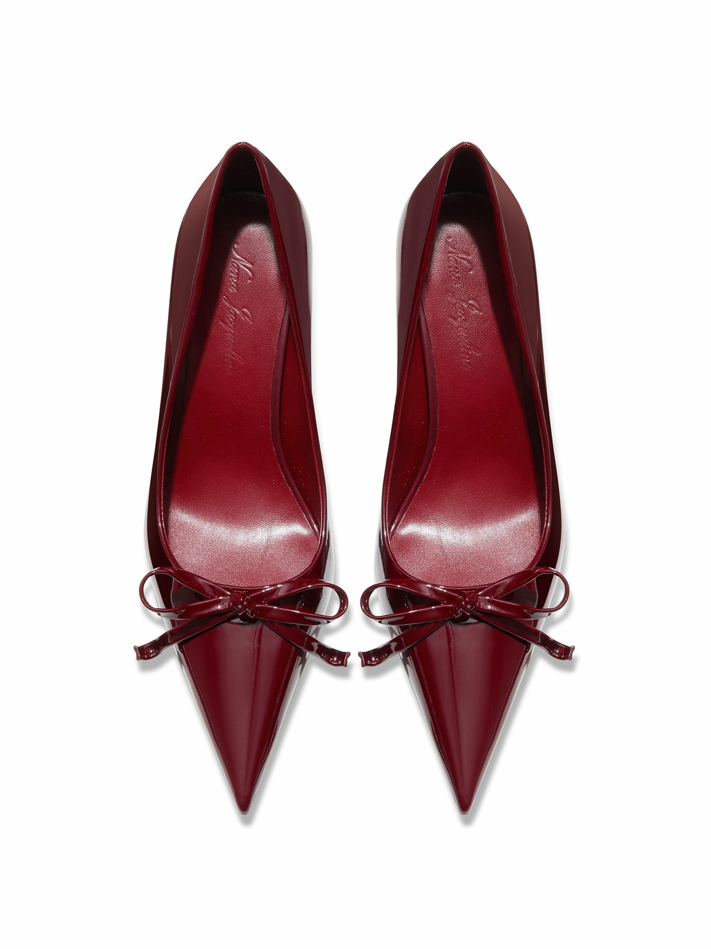 Nana Jacqueline Audrina Bow Heels: Red Heels for Cocktail Party Red