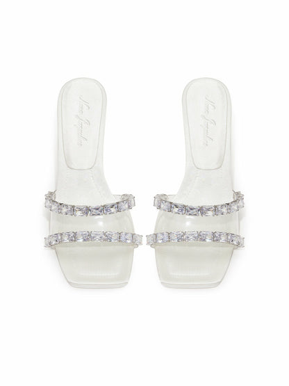 Nana Jacqueline Cassandra Diamond Heels: White Heels for Bridal Shower White
