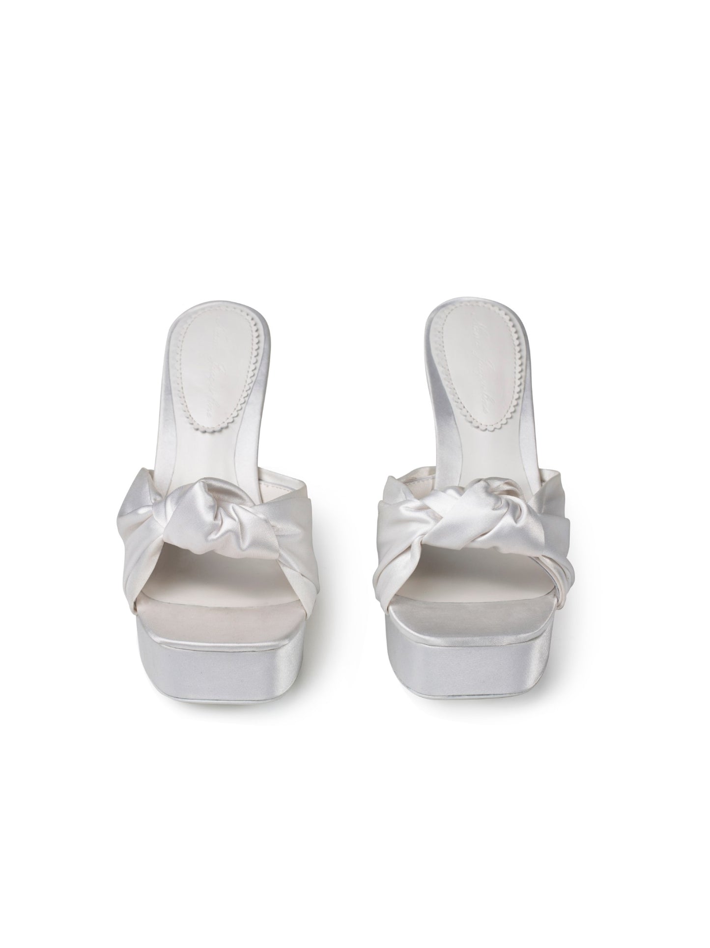 Nana Jacqueline Mara Platform Sandals: White Sandals for Wedding After-Party White