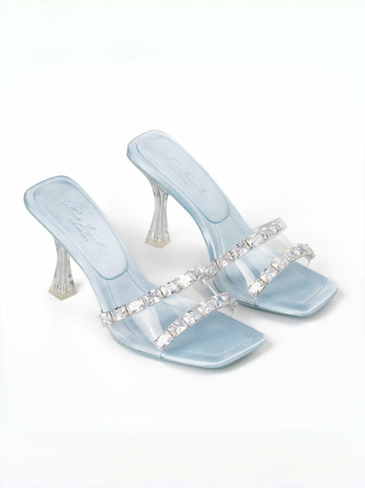 Nana Jacqueline Blue Bellah Sandals: Blue Sandals for Cocktail Party Blue