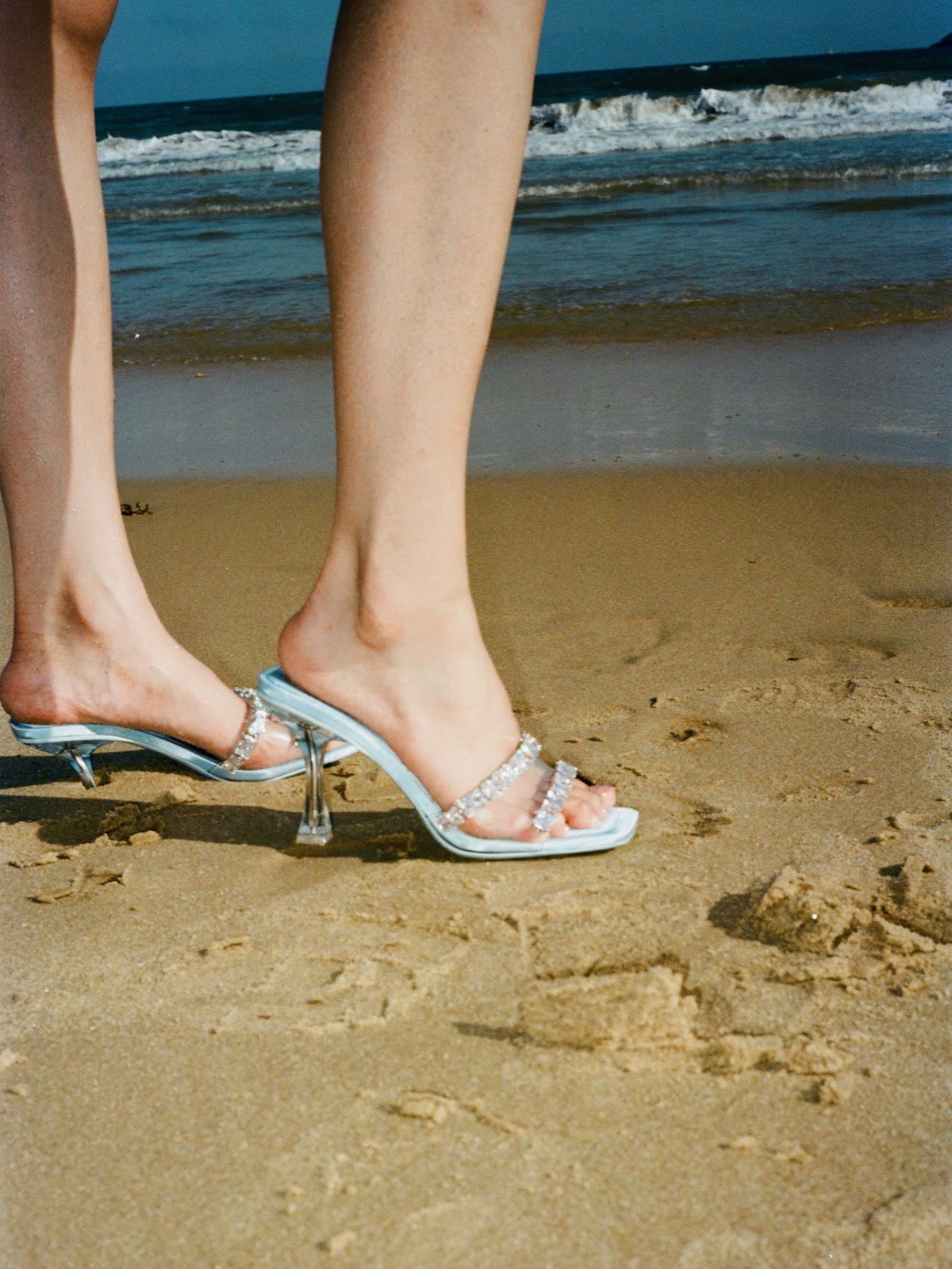 Nana Jacqueline Blue Bellah Sandals: Blue Sandals for Cocktail Party Blue
