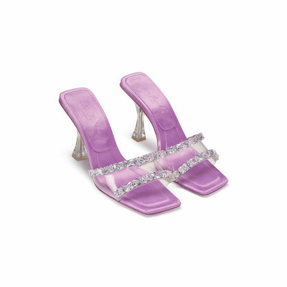 Nana Jacqueline Bellah Sandals: Purple Sandals for Cocktail Party Purple