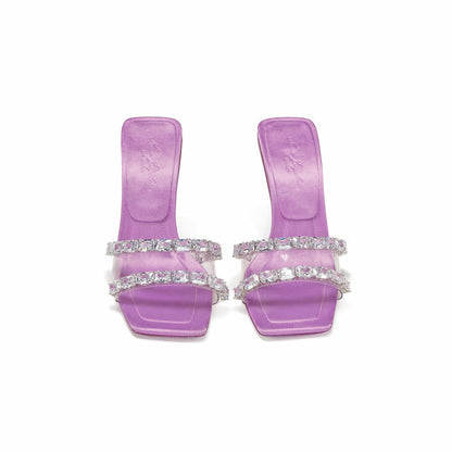 Nana Jacqueline Bellah Sandals: Purple Sandals for Cocktail Party Purple