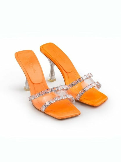 Nana Jacqueline Bellah Sandals: Orange Sandals for Vacation Resort Orange