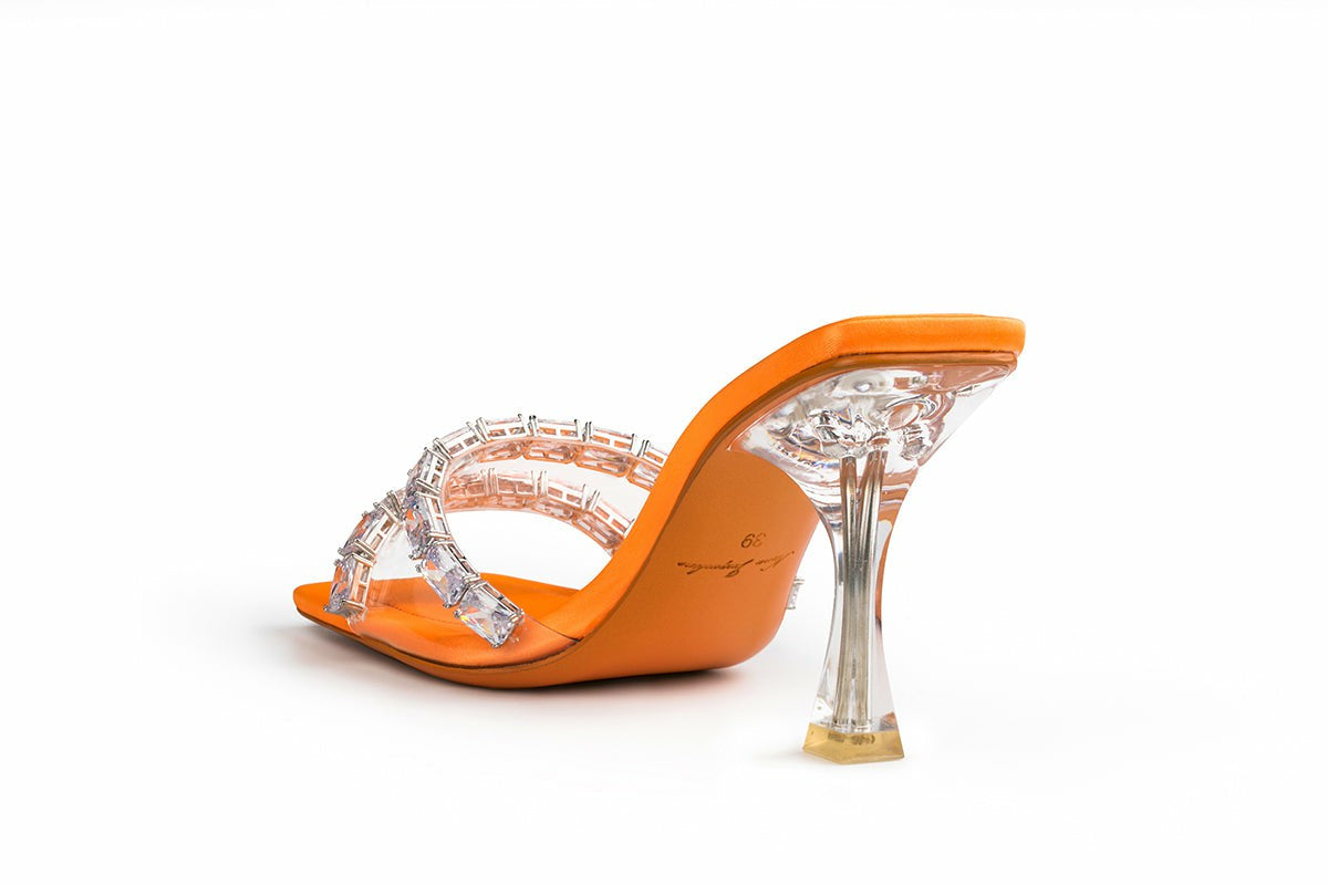 Nana Jacqueline Bellah Sandals: Orange Sandals for Vacation Resort Orange