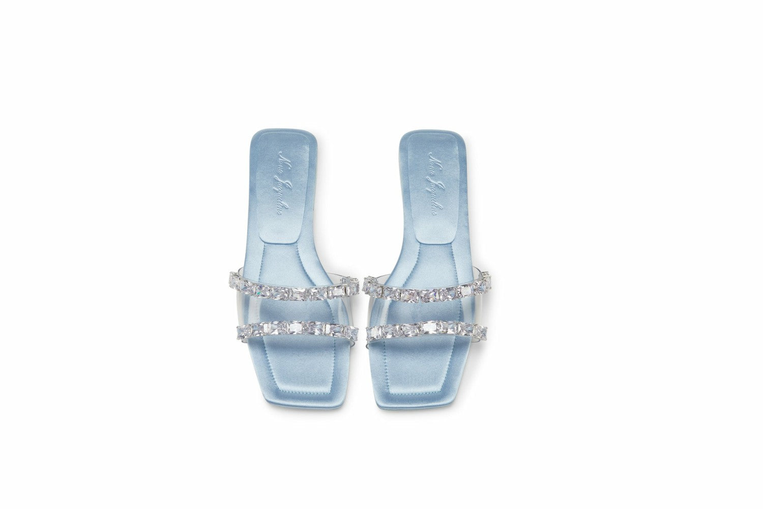 Nana Jacqueline Alexandra Diamond Sandals: Blue Sandals for Resort Wear Blue