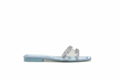 Nana Jacqueline Alexandra Diamond Sandals: Blue Sandals for Resort Wear Blue