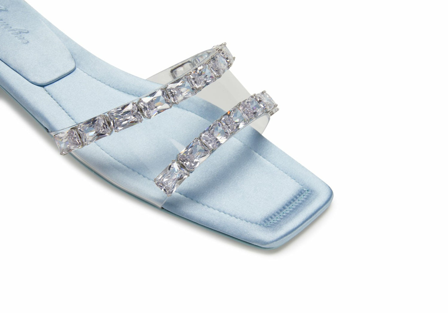Nana Jacqueline Alexandra Diamond Sandals: Blue Sandals for Resort Wear Blue